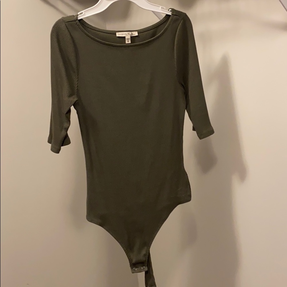 Express one eleven green bodysuit
